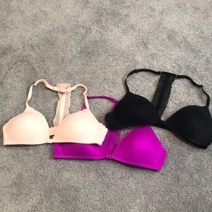 Wireless racer back bralettes